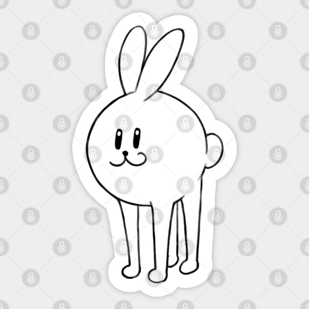 growing rabbit Sticker by COOLKJS0